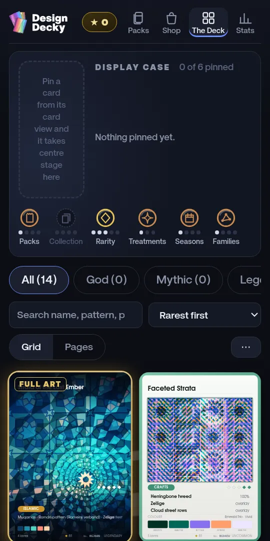 The Deck: your collection in a grid